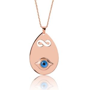 925 Sterling Silver Evil  & Infinity  necklace